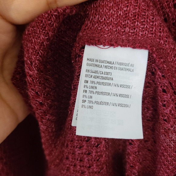 American‎ Eagle Waterfall Hooded Open Knit Cardigan Size Large NWT - Picture 10 of 11